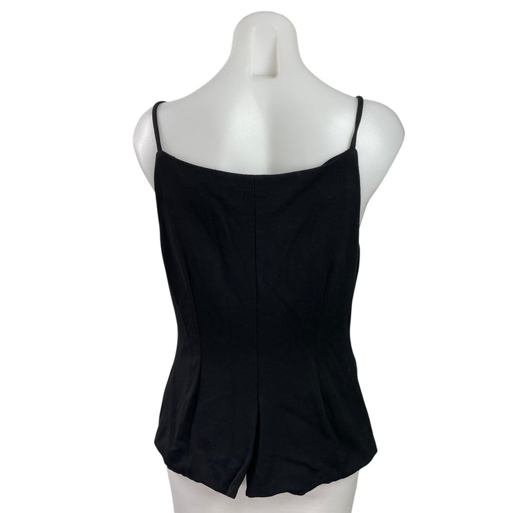 Sunday in Brooklyn Black Sleeveless Cami Camisole Button Down Tank Top Size M