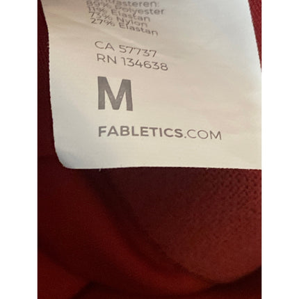 Fabletics Motion365+ Red Open Back Yoga Athletic Activewear Jumpsuit Romper Sz M