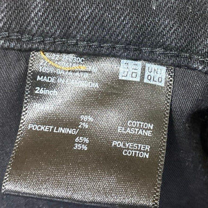 Uniqlo Women's Black High Waisted Flared Bootcut Leg Denim Jeans Pants Size 26