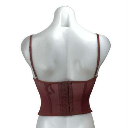 Urban Outfitters Out From Under Brown Floral Lace Corset Bustier Cami Top Sz S