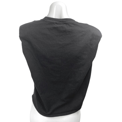 Aritzia Babaton Women's Black Short Cap Sleeve Crew Neck T Shirt Tee Top Sz 2XS