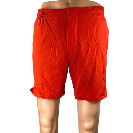 Banana Republic Aiden Men's Red Orange Elastic Waist Zipper Chino Shorts Size S