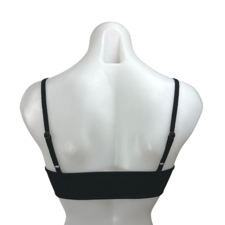 Aritzia Babaton Black Rib Knit Sleeveless Cami Camisole Bralette Tank Top Size S