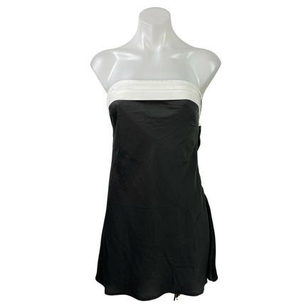 Princess Polly Black Strapless Tube Bandeau Cutout A Line Mini Dress Size 4
