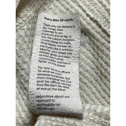Allbirds Men's Cream Waffle Knit Long Sleeve Crew Neck Thermal T Shirt Tee Top M