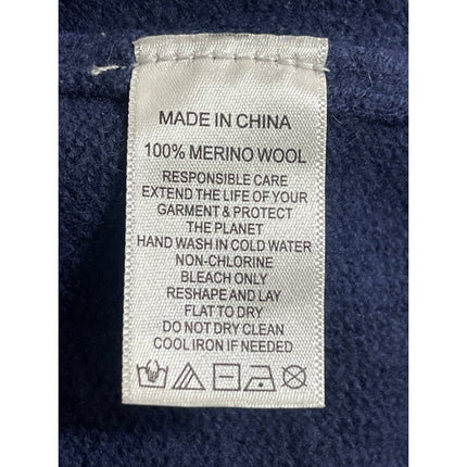 Hill House 100% Wool Women's Navy Blue Crew Neck Long Sleeve Tunic Sweater Top S