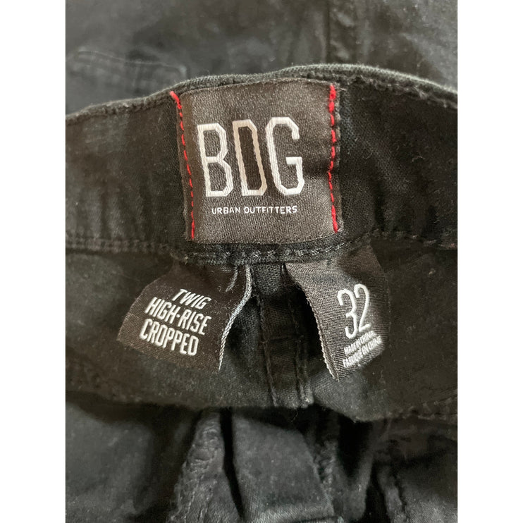 Urban Outfitters BDG Twig High Rise Cropped Women's Black Ring Denim Jeans 32