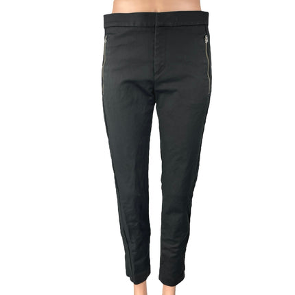 Banana Republic Women's Black Mid Rise Stretch Zip Slim Trouser Pants Size 4