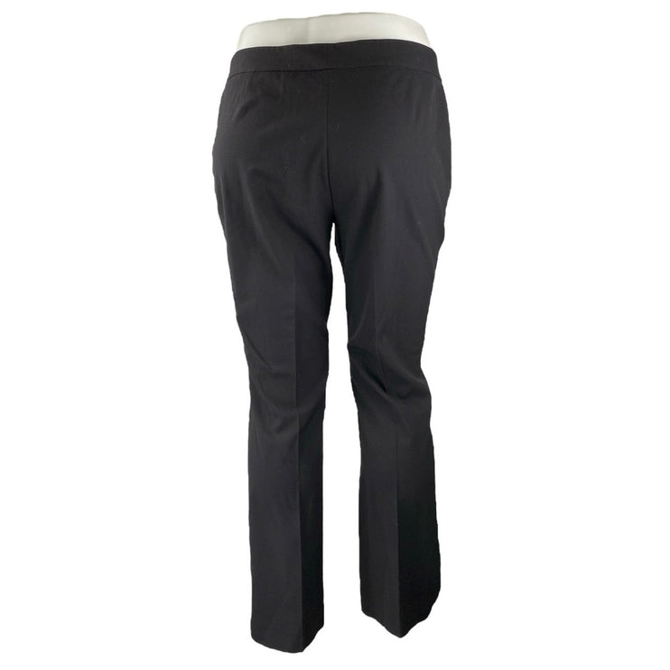 Nine West Women's Black High Waisted Straight Leg Trousers Dress Pants Size XXL