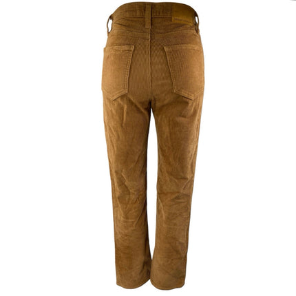 Denim Forum The Arlo High Rise Women's Tan Corduroy Trousers Pants Size 24