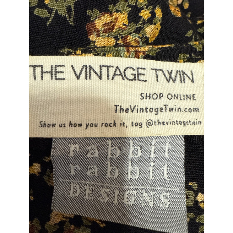 The Vintage Twin Multicolor Long Sleeve Floral Fit & Flare Mini Dress Size 6