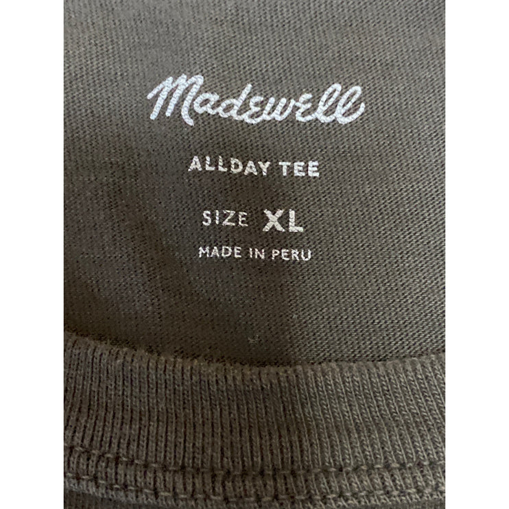 Madewell Allday Men's Dark Gray Short Sleeve Crew Neck T Shirt Tee Top Size XL