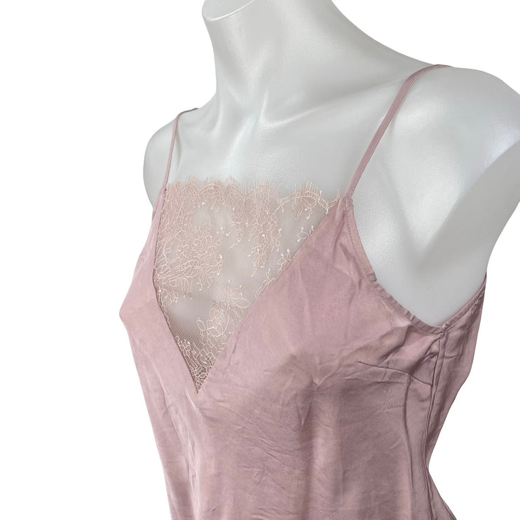 & Other Stories Womens Pink Floral Lace Trim Sleeveless Cami Camisole Tank Top 4