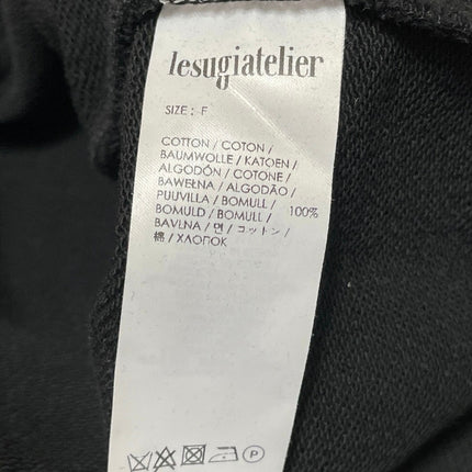 Lesugiatelier Women Black Oversized Relaxed Hoodie Hooded Sweatshirt Top Size OS