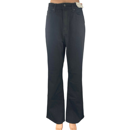 NEW Uniqlo Women's Black High Waist Slim Flared Bootcut Denim Jeans Pants Sz 30