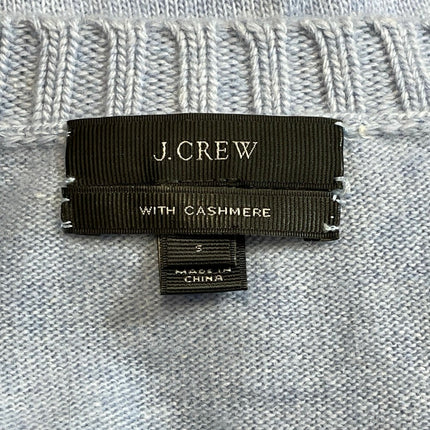 J.Crew Women's Blue Cashmere V Neck Knit Long Sleeve Pullover Sweater Top Size S