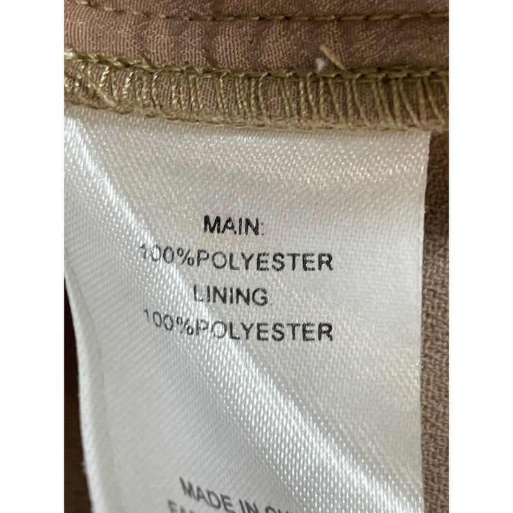 C/Meo Collective Women Tan Beige Pleated High Rise Tapered Trousers Pants Size S