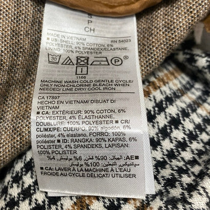 Old Navy Brown Houndstooth Plaid Checkered Long Sleeve Blazer Coat Jacket Size S