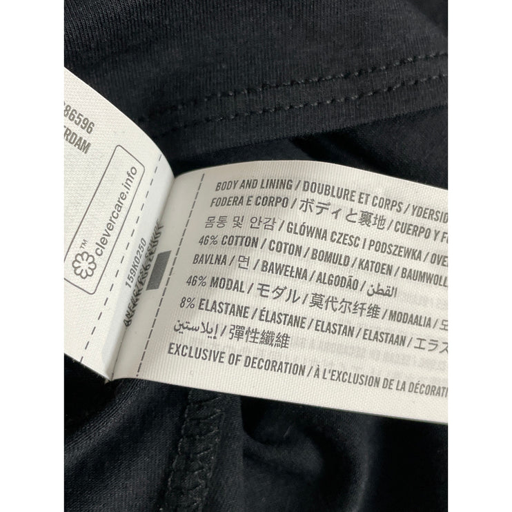 Abercrombie & Fitch Black Long Sleeve Open Back Fit & Flare Mini Dress Size M