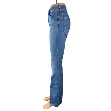 Levi's 725 High Rise Bootcut Women's Blue Medium Wash Flare Denim Jeans Size 26