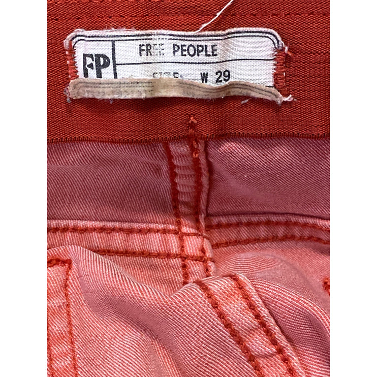 Free People Coral Mid Rise Pull On Bell Bottom Flare Bootcut Denim Jeans Size 29