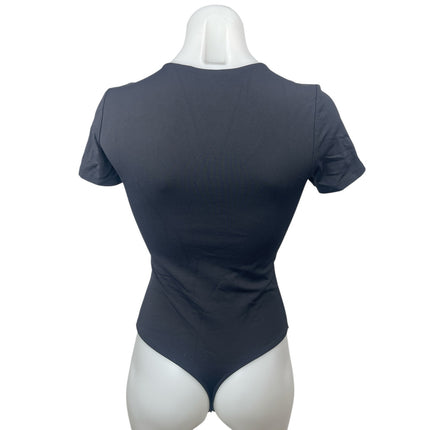 Aritzia Contour Women's Black Short Sleeve Round T Shirt Tee Bodysuit Top Size S