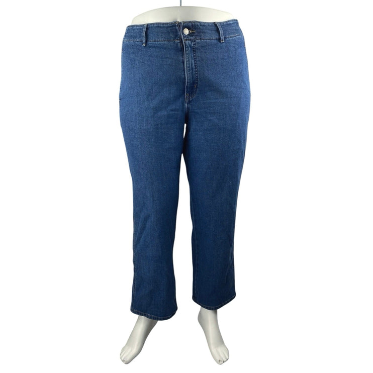 Banana Republic Women's Blue High Waisted Straight Leg Denim Jeans Size 32
