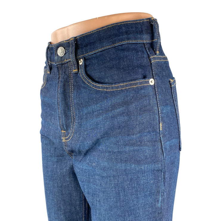 Everlane Women's Blue High Waisted Raw Hem Flared Bootcut Denim Jeans Size 26