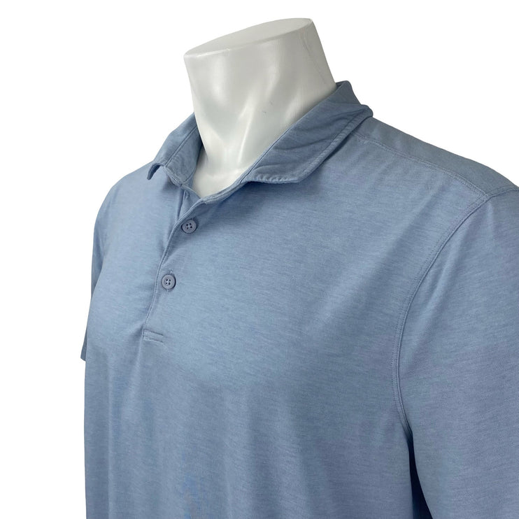 Lululemon Men's Blue Collared Short Sleeve Athletic Activewear Golf Shirt Top 12