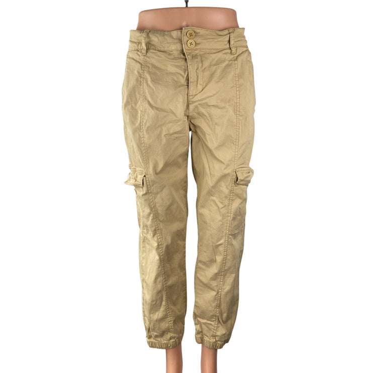 Sanctuary Women's Beige High Waisted Loose Fit Straight Trousers Cargo Pants 31