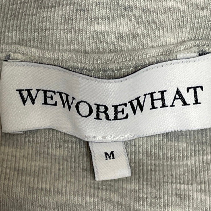 WeWoreWhat Women's Heather Gray Sleeveless Knit Ruched Tank Bodysuit Top Size M