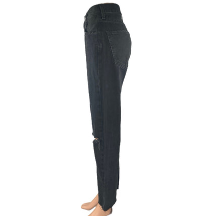 Agolde Women's Straight Leg High Waist Distressed Frayed Denim Jeans Pants Sz 26