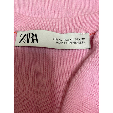 Zara Women's Pink Sleeveless Scoop Neck Basic Cami Camisole Tank Top Size XL