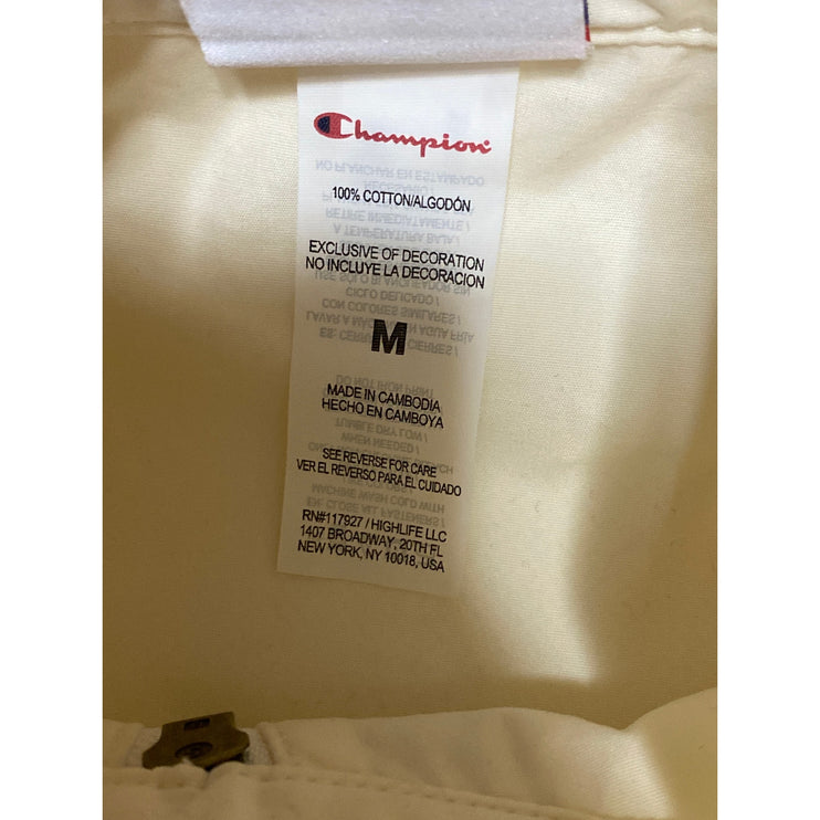 Champion Game Day Stripe Logo Long Sleeve Zip Windbreaker Athletic Jacket Top M