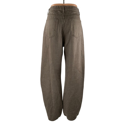 Reformation Wilder Striped High Rise Baggy Barrel Wide Leg Denim Jeans Pants 30