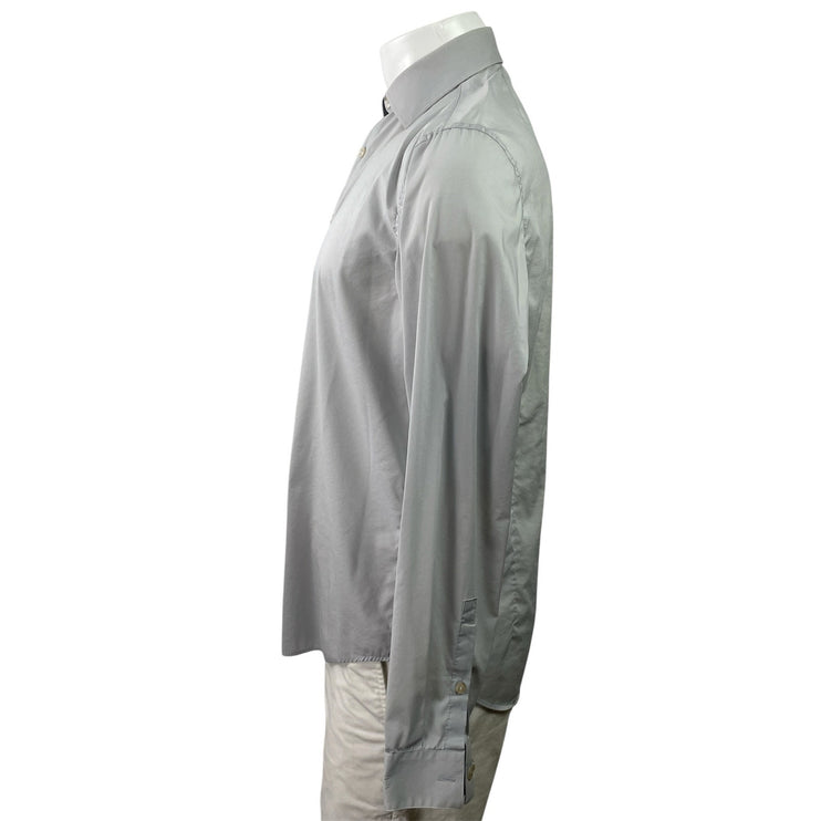 Kenneth Cole Reaction Men's Gray Extra Slim Fit Long Sleeve Button Up Shirt 15.5