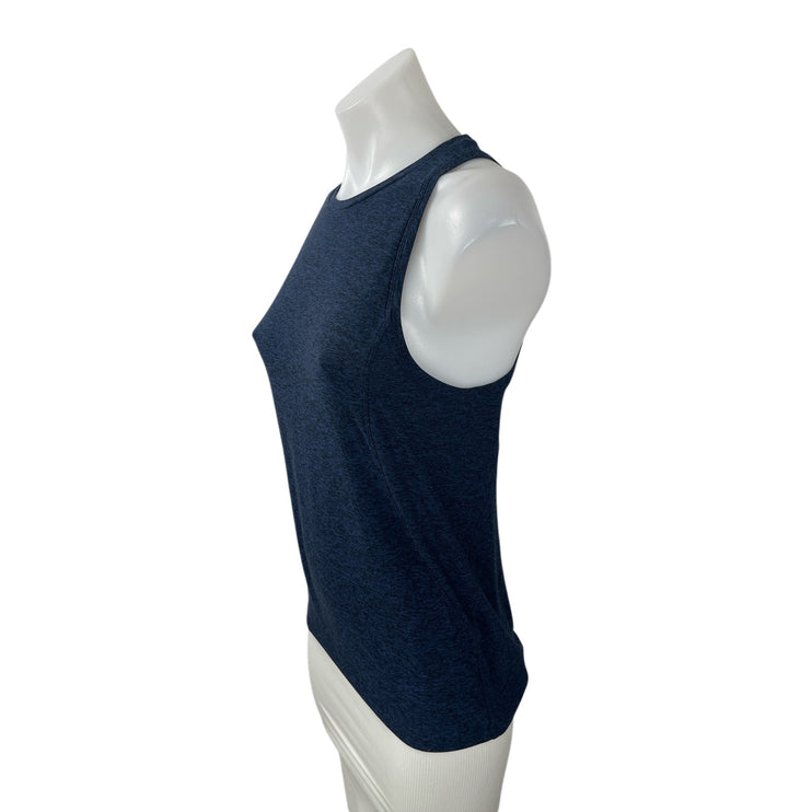 Outdoor Voices Blue High Neck Sleeveless  Yoga Activewear Athletic Tank Top Sz M