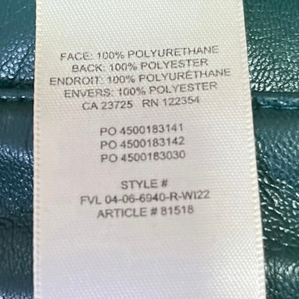 Aritzia Wilfred The Melina Faux Leather Green Women's Straight Casual Pants 4