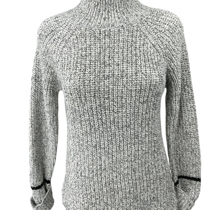 RD Style Women's Gray Turtleneck Knit Long Sleeve Pullover Sweater Top Size S