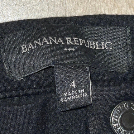 Banana Republic Women's Black High Rise Skinny Tapered Trousers Dress Pants Sz 4