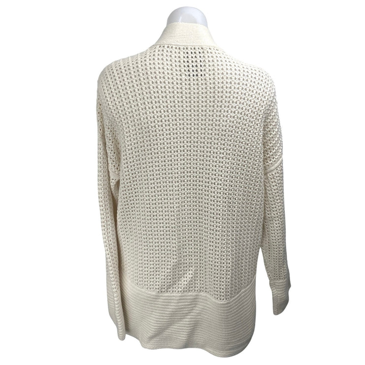 Abercrombie & Fitch Cream Open Knit Long Sleeve Open Cardigan Sweater Top Size S