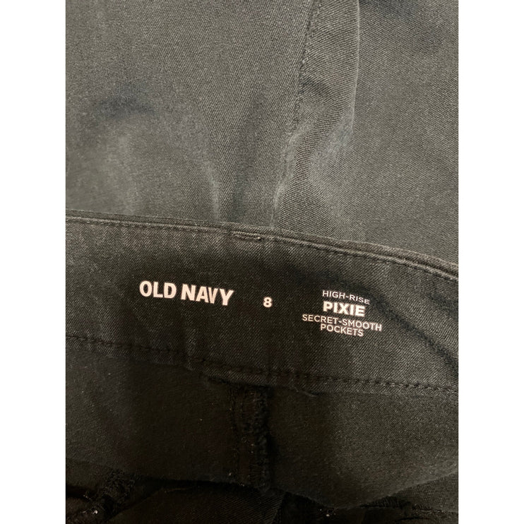 Old Navy Pixie Women's Black High Waisted Flared Bootcut Trousers Pants Size 8