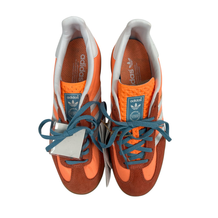 NEW Adidas Gazelle Indoor Orange Low Top Lace Up Athletic Sneakers Shoes Sz 6.5