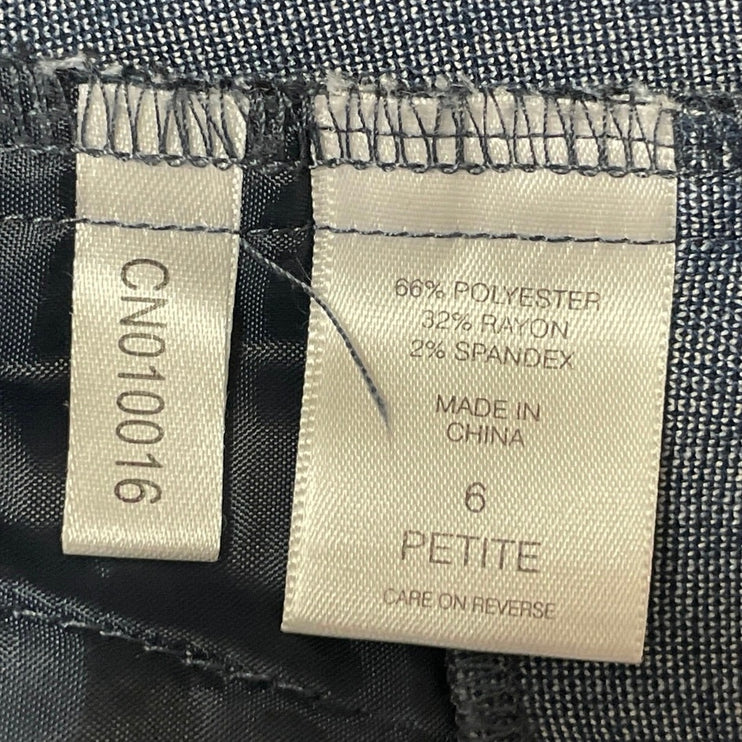 7th Avenue Women's Blue High Rise Flare Bootcut Bell Bottom Trousers Pants 6P