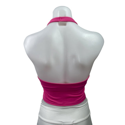 Gymshark Pink Halterneck Cami Open Back Workout Yoga Sports Bra Crop Tank Top S