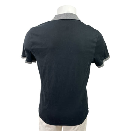 Banana Republic Luxe Touch Black Short Sleeve Performance Polo Shirt Top Size M