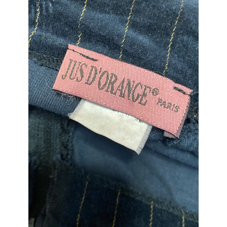 Jus D'Orange Black Striped Mid Rise Bell Bottom Bootcut Flare Trousers Pants S