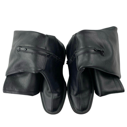 Sam Edelman Lydia Women's Black Faux Leather Round Toe Zip Up Tall Boots Size 7