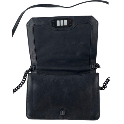 Rebecca Minkoff Chevron Quilted Love Chain Crossbody Clutch Purse Handbag OS