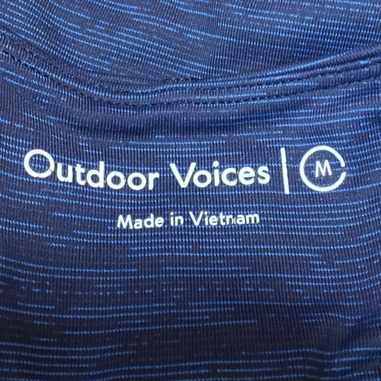 Outdoor Voices Blue Sleeveless Racerback Yoga Workout Athletic Tank Crop Top M